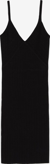 Bershka Pletena obleka | črna barva, Prikaz izdelka