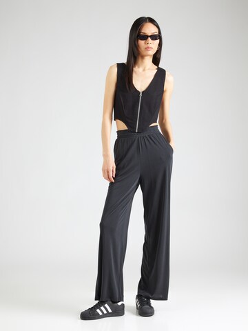 VILA Wide Leg Hose 'VIModala' in Schwarz