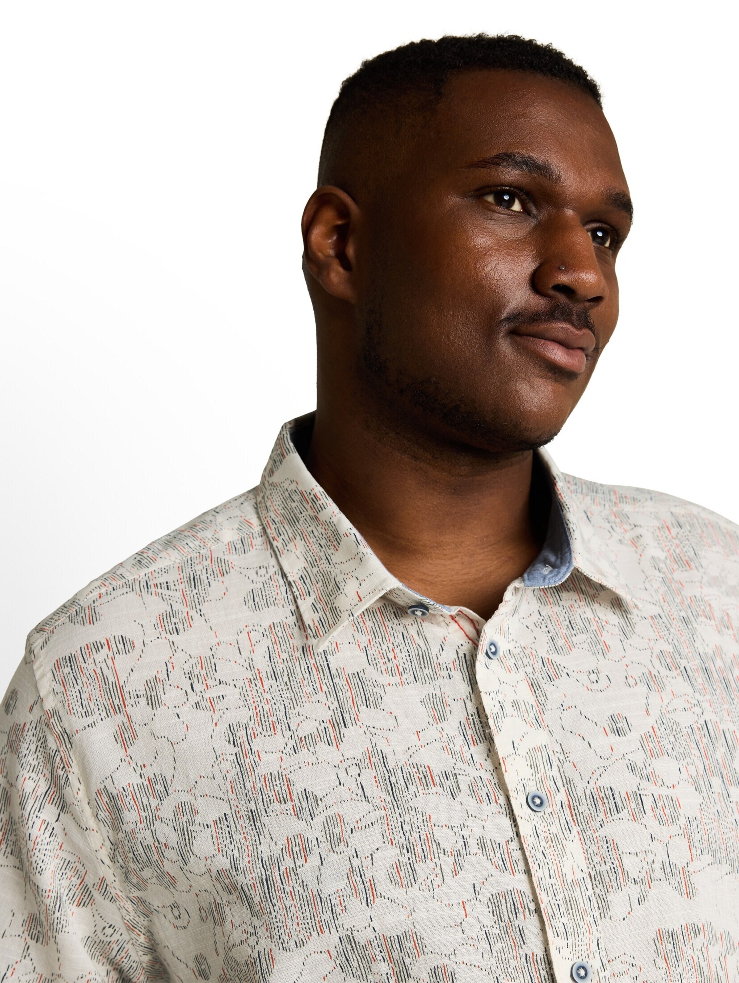 TOM TAILOR Men + Regular Fit Hemd in Beige