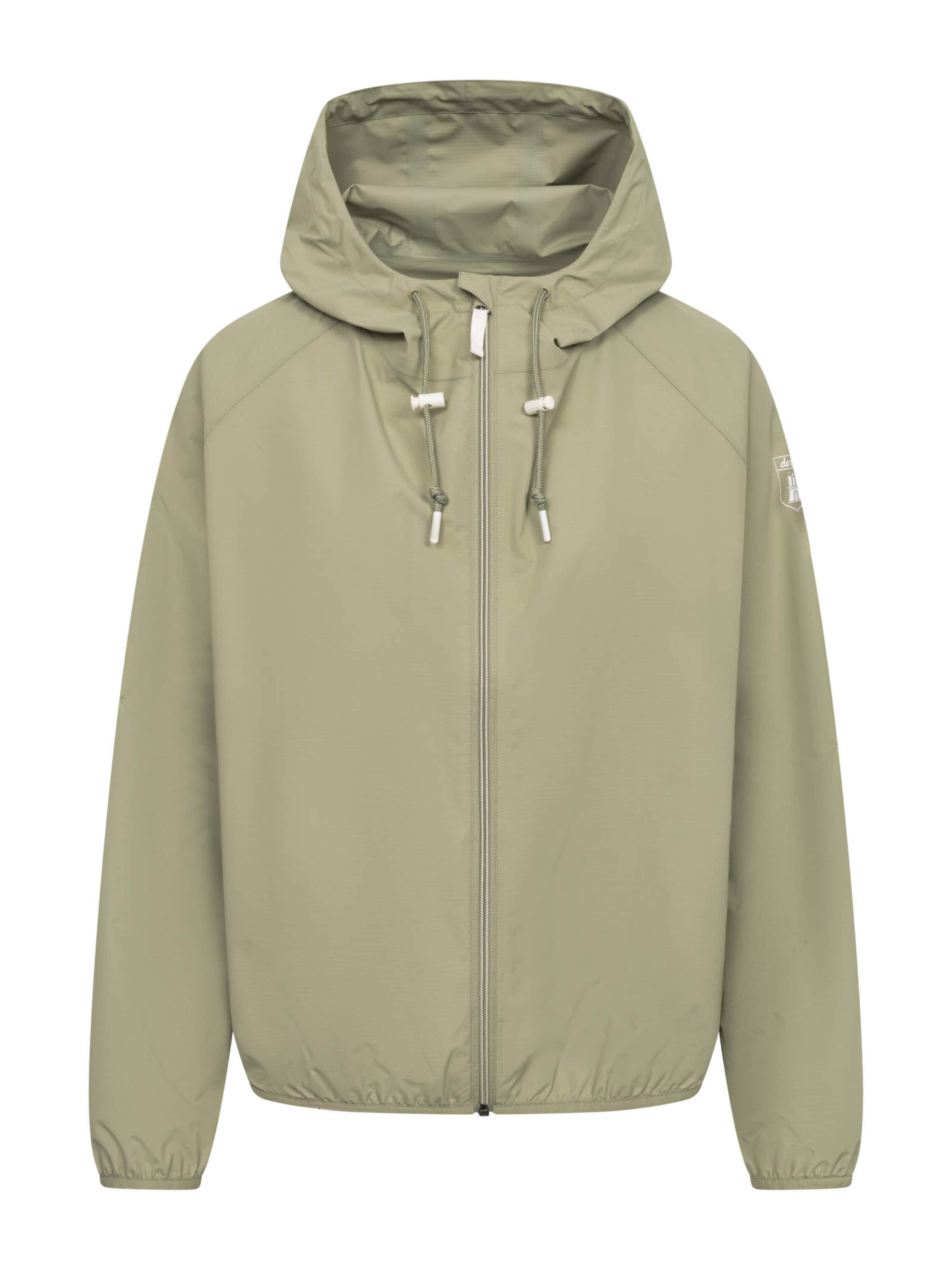 Derbe Regenjacke 'Packby' in Grün: Vorderseite