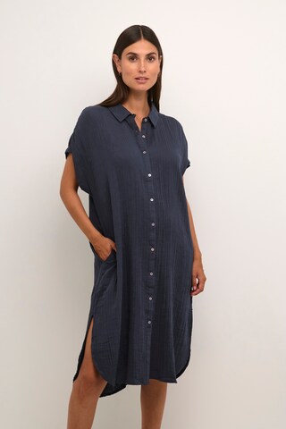 Robe-chemise CULTURE en bleu : devant