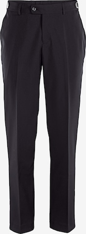 Men Plus Pleat-Front Pants in Black: front