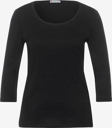 STREET ONE Shirt 'Pania' in Schwarz: Vorderseite