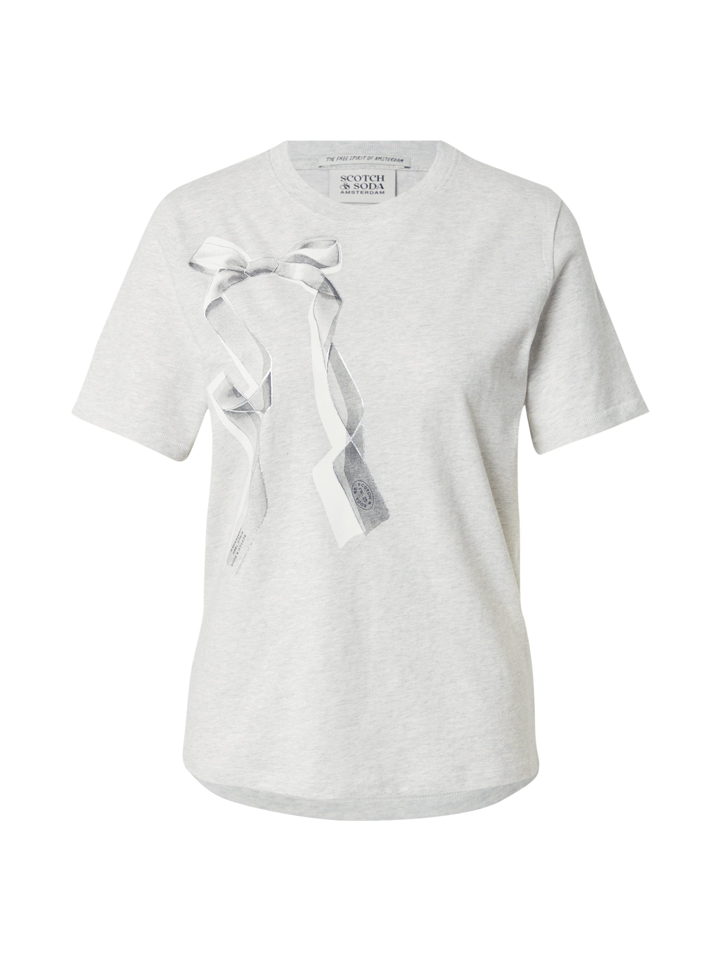 SCOTCH & SODA Koszulka 'ARTWORK' w kolorze szary: przód