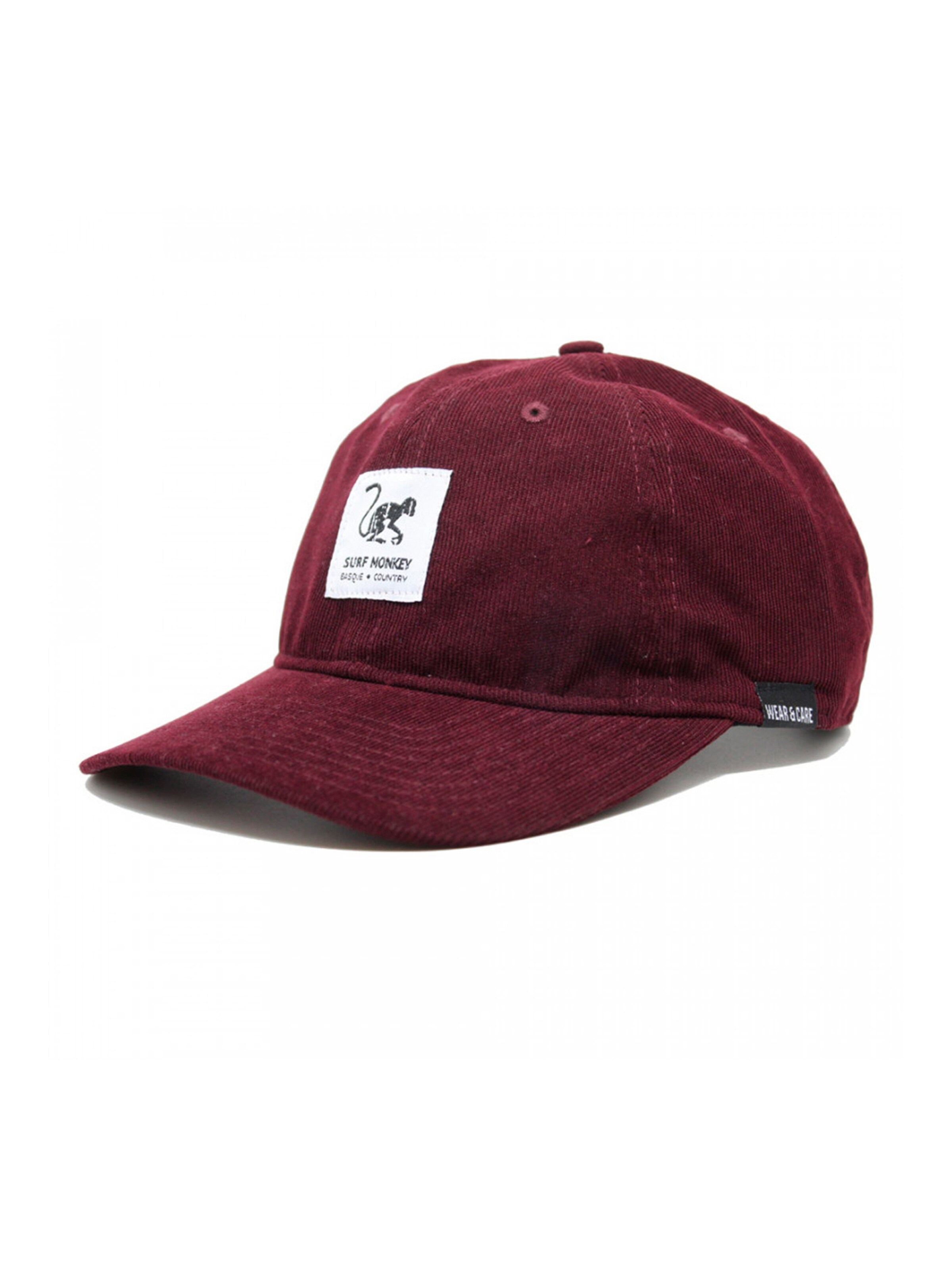 Surf Monkey Athletic Cap in Red: front