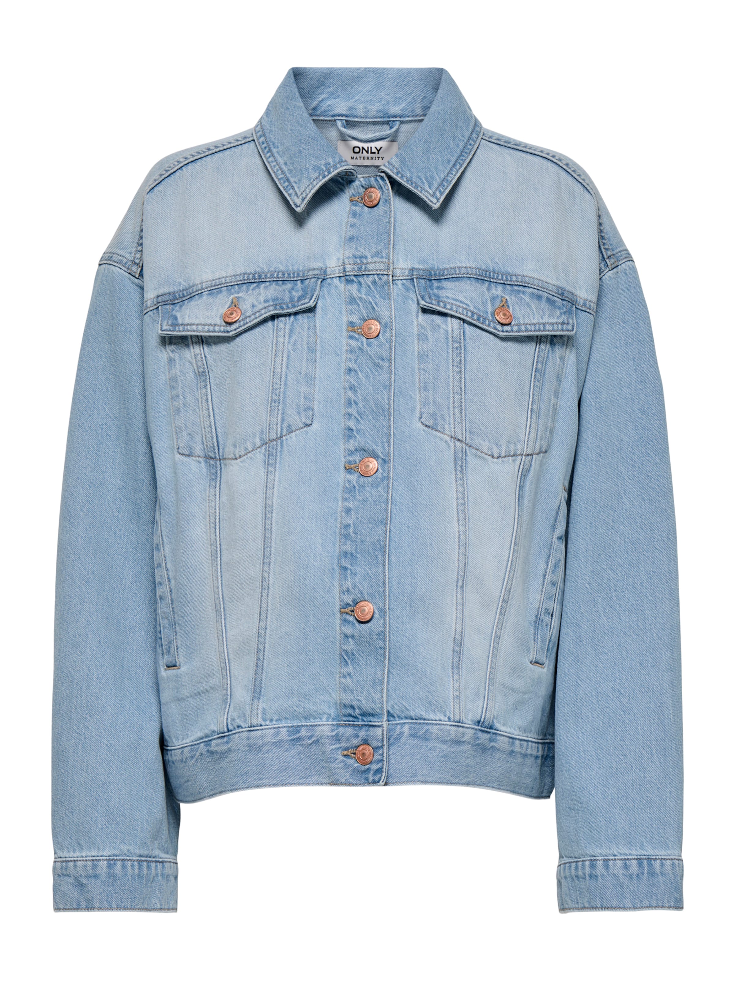 Only Maternity Φθινοπωρινό και ανοιξιάτικο μπουφάν 'OLMROBYN' σε μπλε: μπροστά