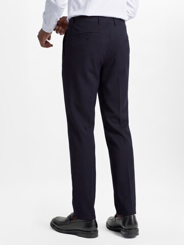 Regular Pantalon à plis Finshley & Harding en bleu