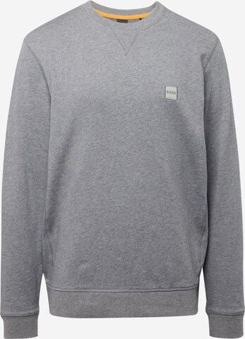 BOSS Sweatshirt 'Westart' in Grijs: voorkant