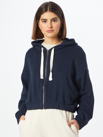 TOM TAILOR DENIM Zip-Up Hoodie in Blue: front