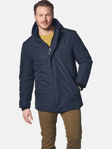 Jan Vanderstorm Winterparka ' Rasmund ' in Blauw: voorkant