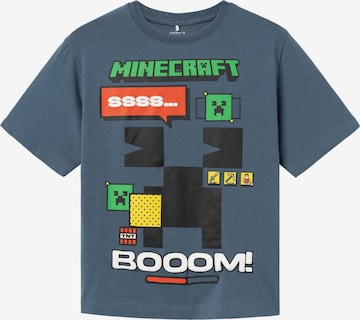 T-Shirt 'Minecraft' NAME IT en bleu : devant