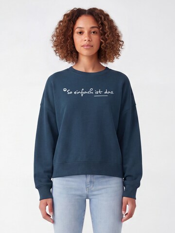 Watapparel Sweatshirt 'So Einfach Ist Das' in Groen: voorkant