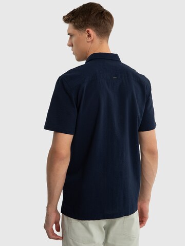 BIG STAR Regular fit Button Up Shirt in Blue
