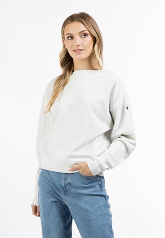DreiMaster Vintage Sweatshirt in Weiß: Vorderseite