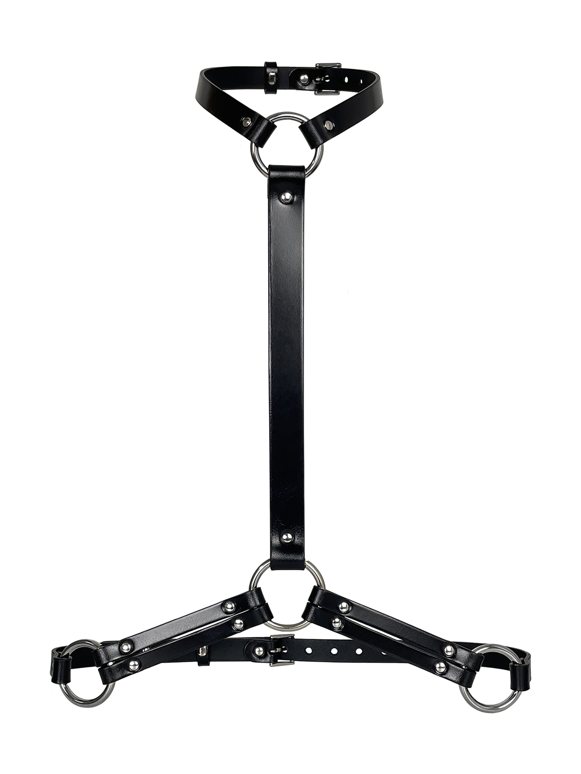 Haute Cuir Gürtel 'Milae Body Harness'‌‌‌‌‌‌ in Schwarz: Vorderseite