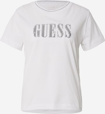 GUESS - Camiseta en blanco: frente