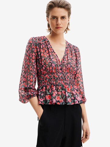 Desigual Blouse 'Plumetis' in Zwart: voorkant