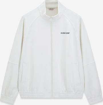 GUESS JEANS Sweatjacka i vit: framsida