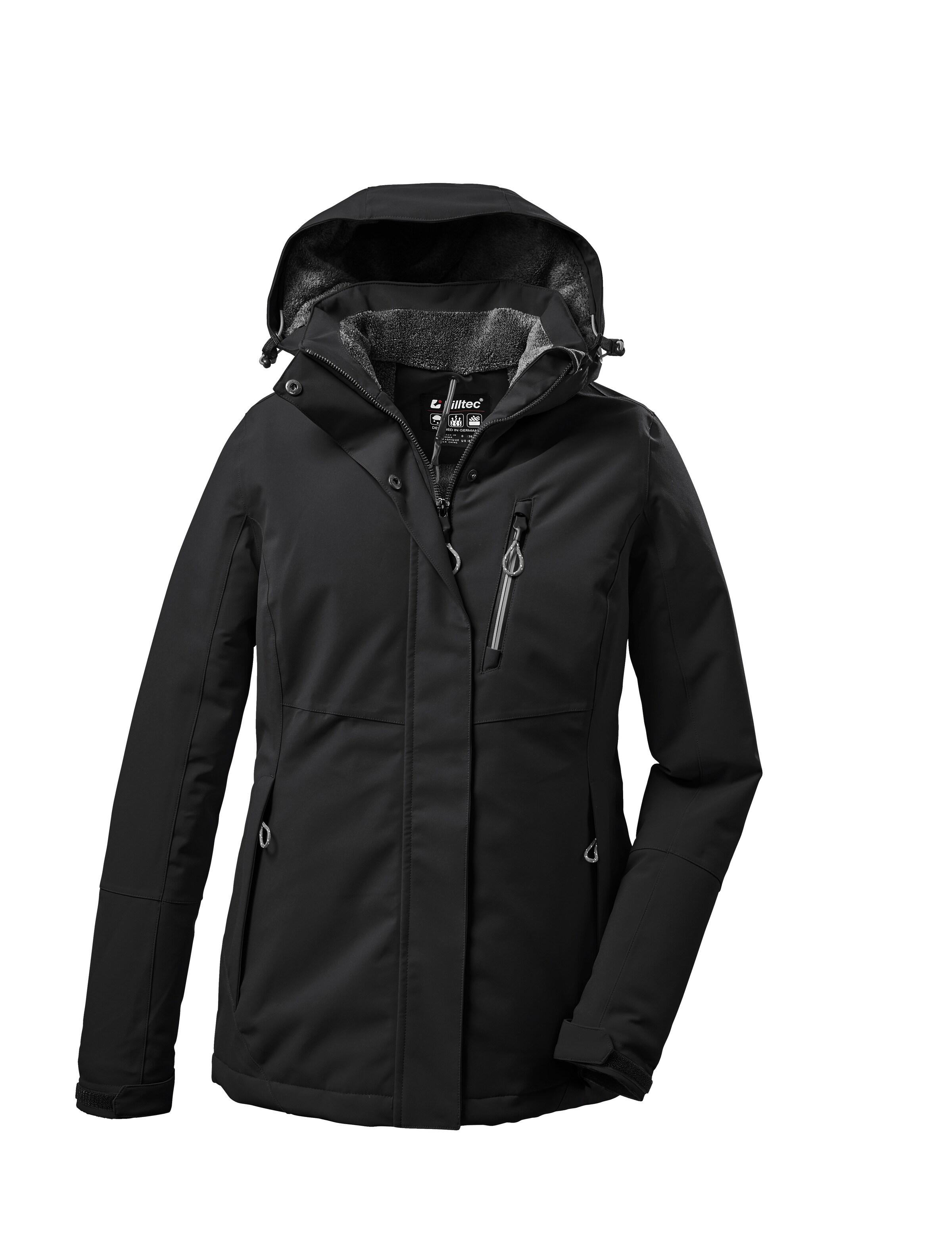 KILLTEC Outdoorjacke in Schwarz: Vorderseite