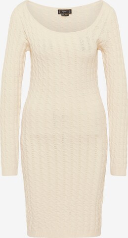 faina Knitted dress in Beige: front