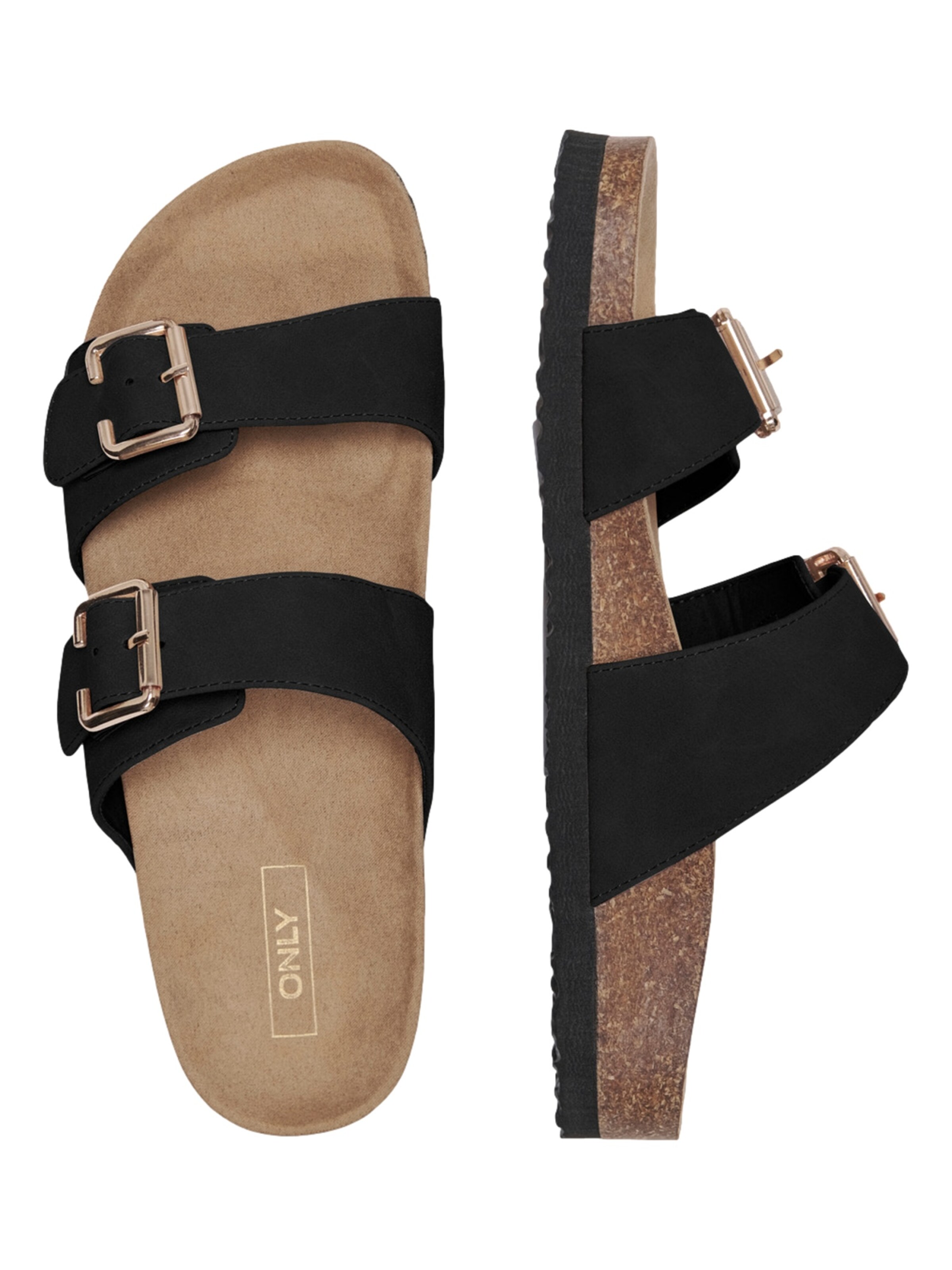 ONLY SHOES Muiltjes 'Maxi' in Zwart