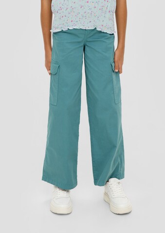 Wide Leg Pantalon s.Oliver en vert : devant