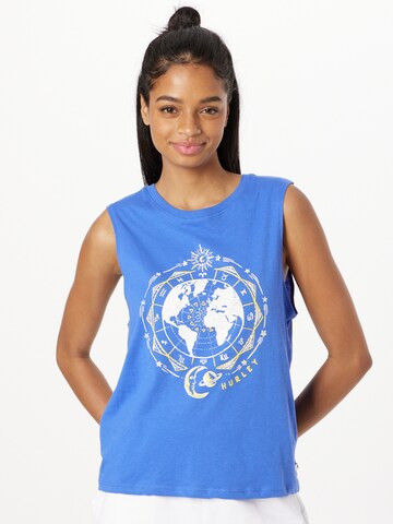 Hurley Sports Top 'GLOBAL' in Blue: front