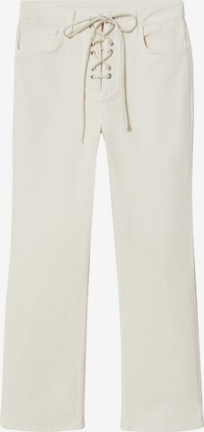 MANGO Regular Jeans in Beige: voorkant