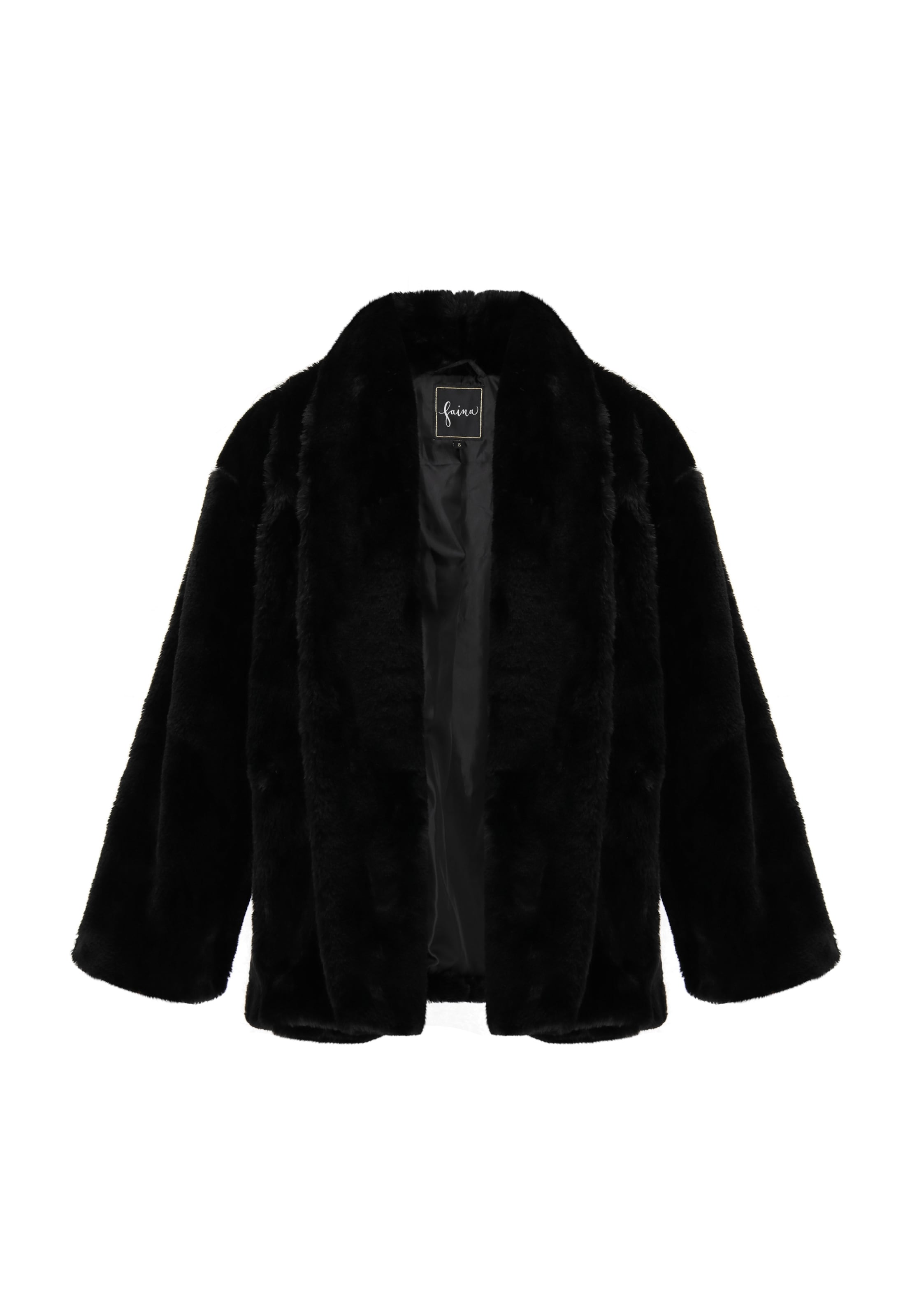 faina Winterjacke 'Fashion Look' in Schwarz: Vorderseite