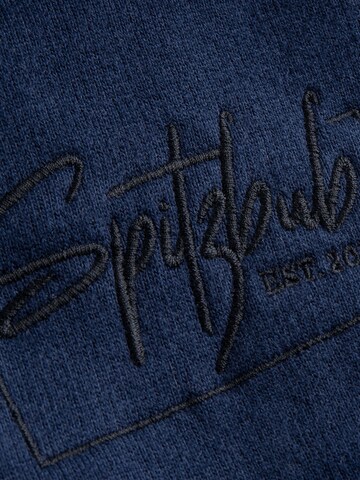 SPITZBUB Zip-Up Hoodie ' Street ' in Blue