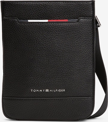 melns TOMMY HILFIGER Pleca soma: no priekšpuses