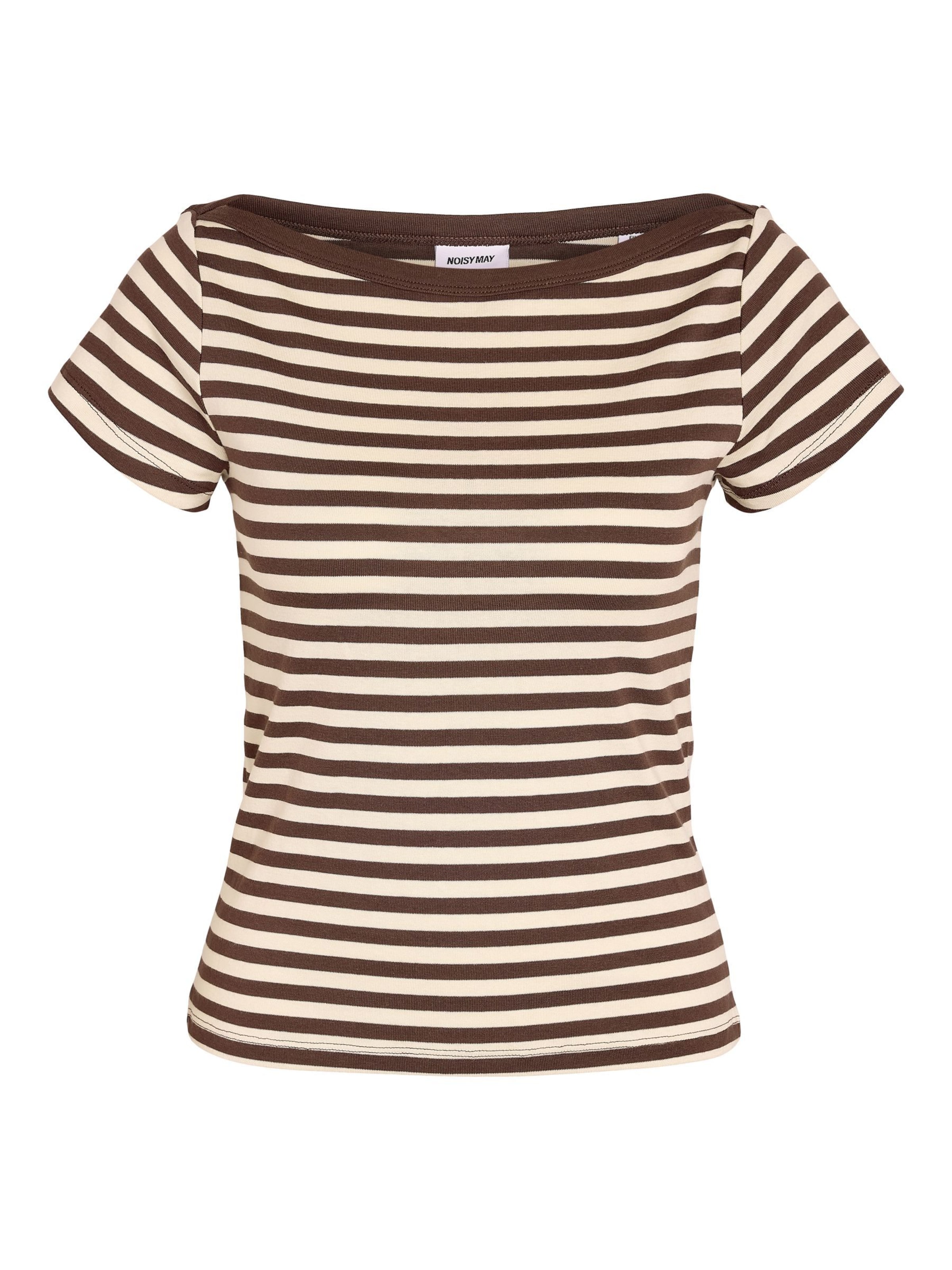T-shirt Noisy may en beige : devant