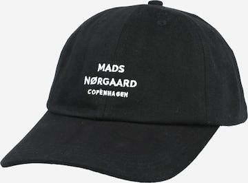 MADS NORGAARD COPENHAGEN Cap 'Shadow' in Black: front