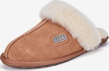Australia Luxe Collective - Pantufa em castanho: frente
