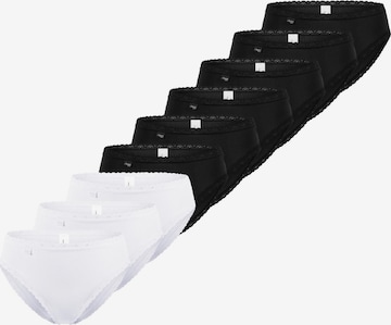 SLOGGI Slip '24/7 Cotton Lace' in Black: front