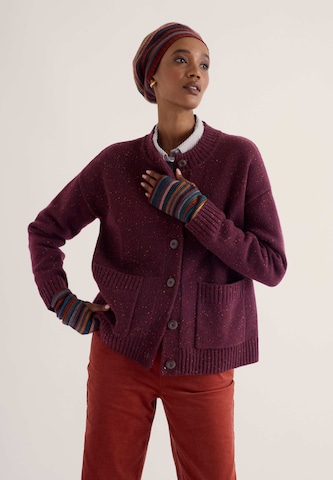 Cardigan 'Harbour Sands' Seasalt Cornwall en violet : devant