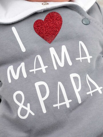 Baby Sweets Functioneel pak 'I love Mama & Papa' in Grijs