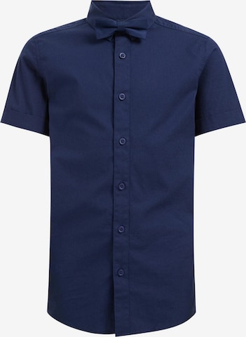 WE Fashion Button up shirt in Blue: front