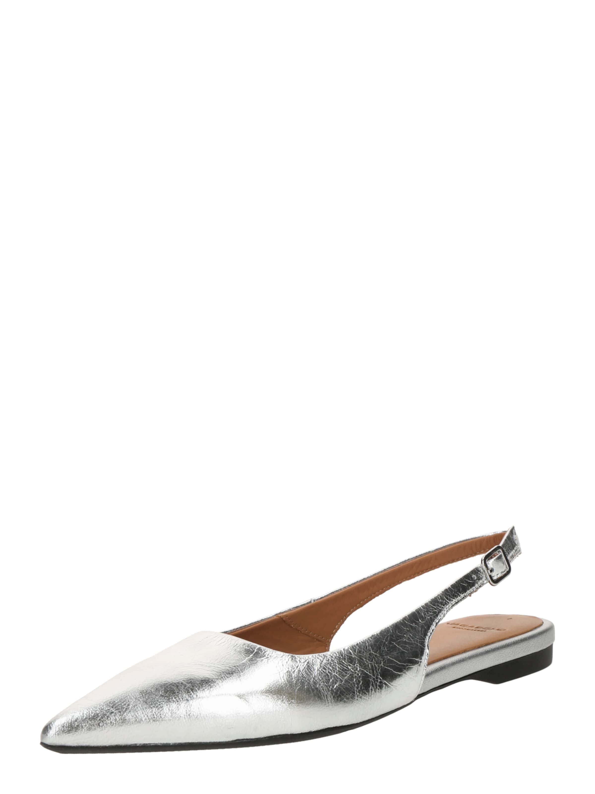 Ballerina con cinturino 'HERMINE' di VAGABOND SHOEMAKERS in argento: frontale