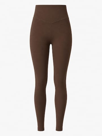 Slimfit Pantaloni sport de la 2SKIN pe maro: față