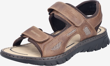 Rieker Hiking Sandals in Brown: front