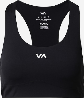 RVCA Bralette Sports Bra in Black: front