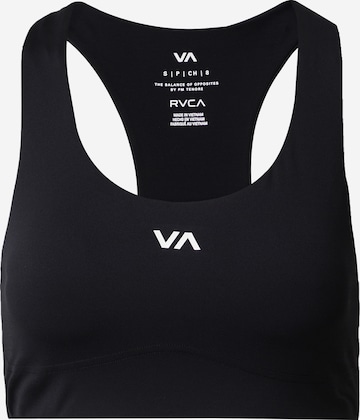 Bustier Soutien-gorge de sport RVCA en noir : devant