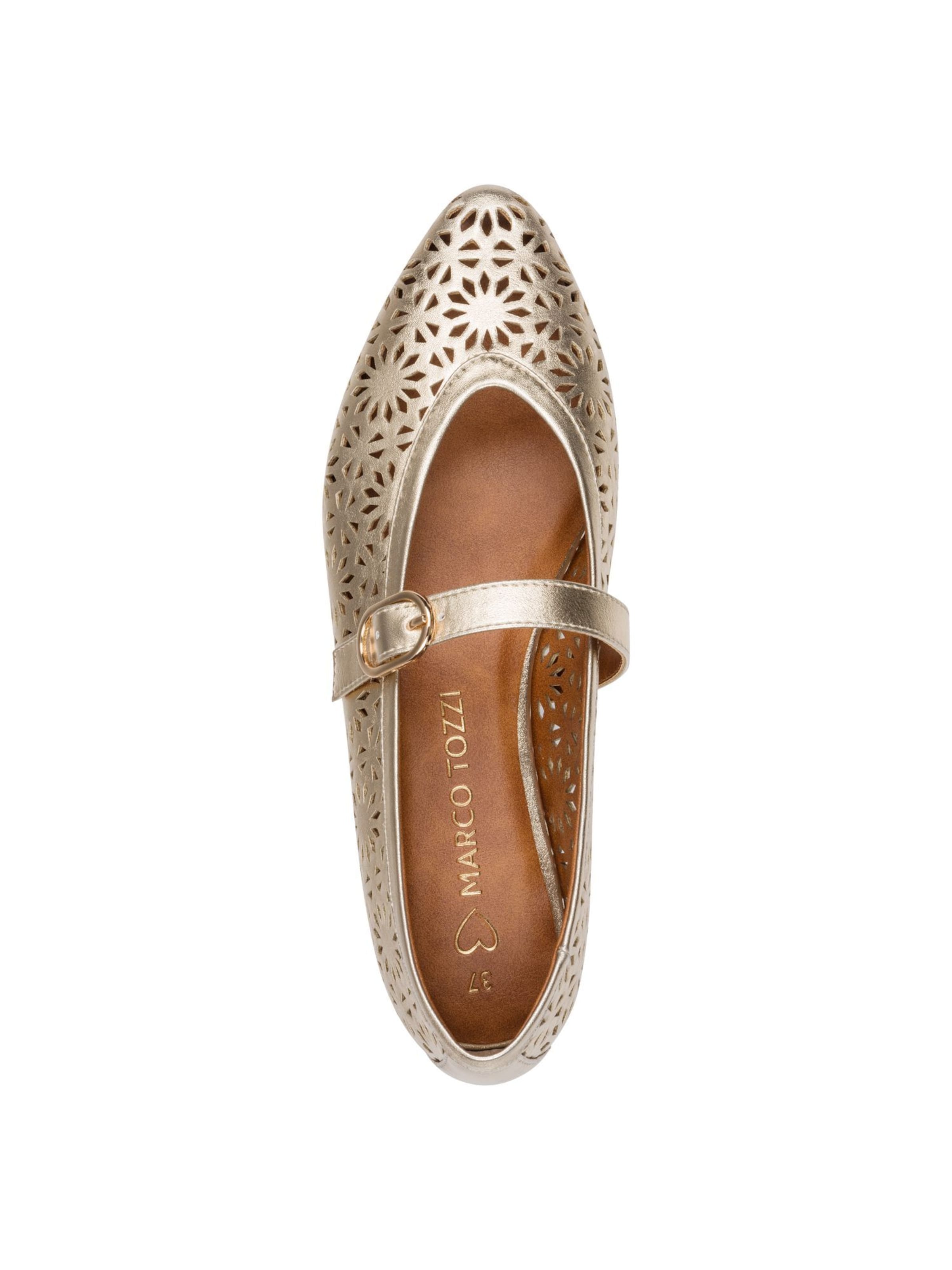 Ballerines à lanières MARCO TOZZI en or