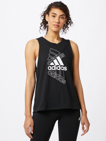 ADIDAS SPORTSWEAR Sporttop in Zwart: voorkant