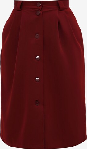 Awesome Apparel Skirt in Red: front