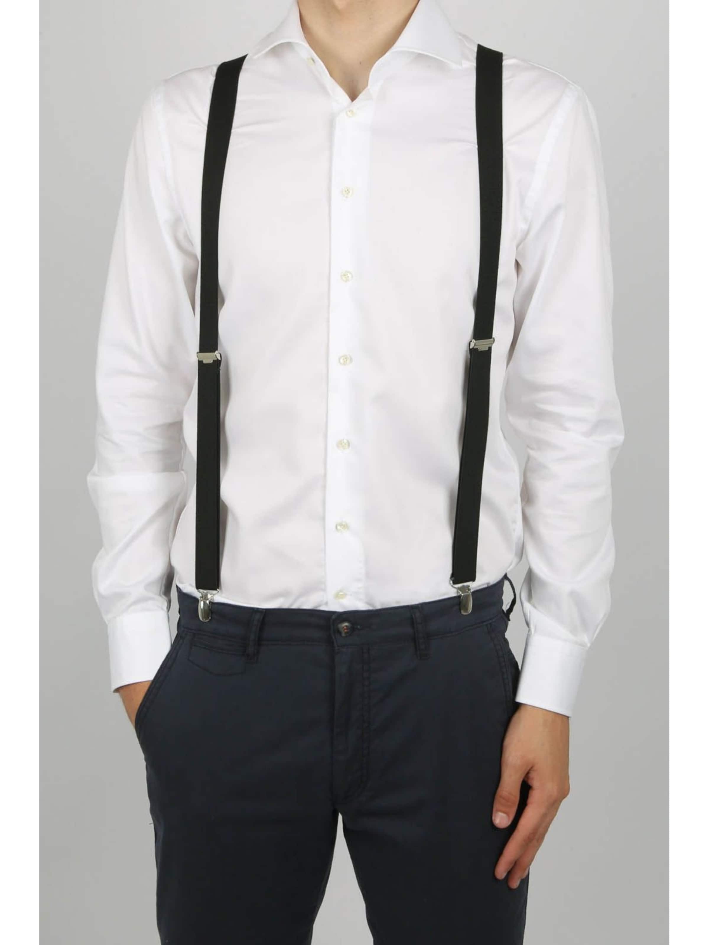 Bretelles de pantalon Profuomo en noir