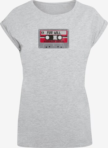 ABSOLUTE CULT T-Shirt 'Stranger Things' in Grau: Vorderseite