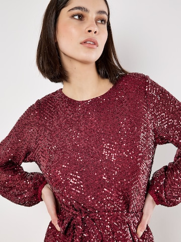 Apricot - Vestido ' Chevron' en rojo