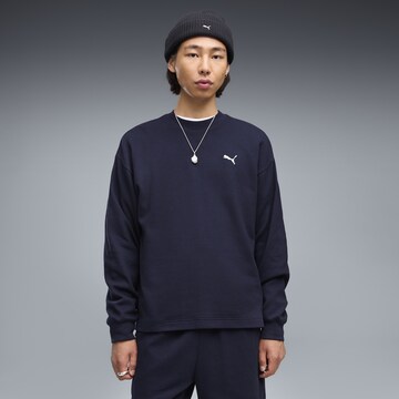 PUMA Athletic Sweatshirt 'ESS ELEVATED' in Blue: front